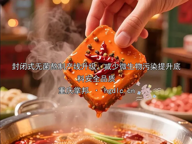 封闭式无菌熬制产线升级，减少微生物污染提升底料安全品质