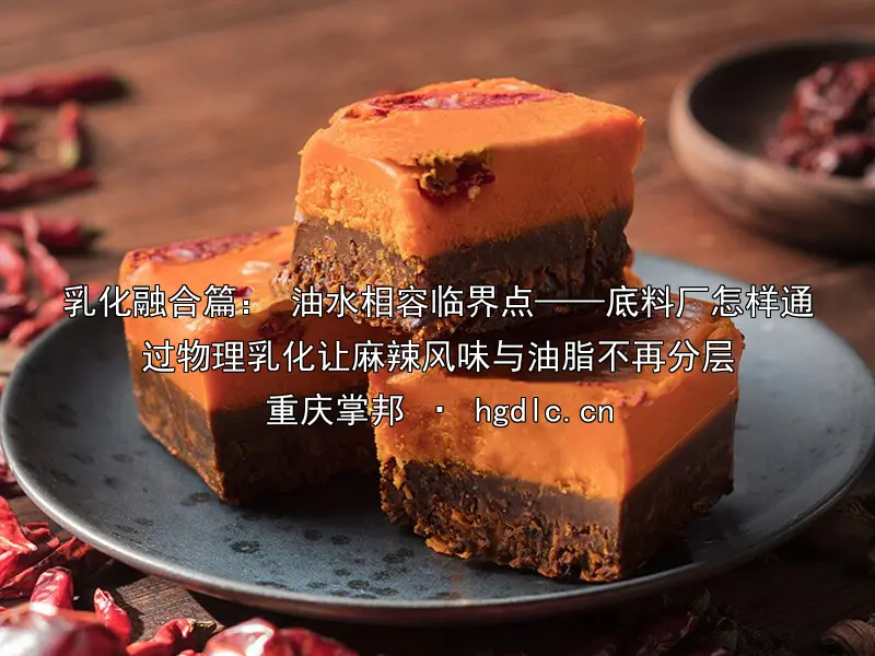 乳化融合篇： 油水相容临界点——底料厂怎样通过物理乳化让麻辣风味与油脂不再分层