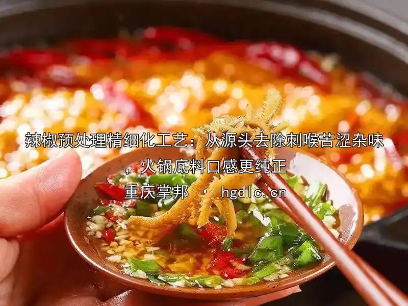 辣椒预处理精细化工艺：从源头去除刺喉苦涩杂味，火锅底料口感更纯正
